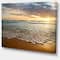 Designart - Bright Cloudy Sunset in Calm Ocean - Seashore Canvas Art Print
